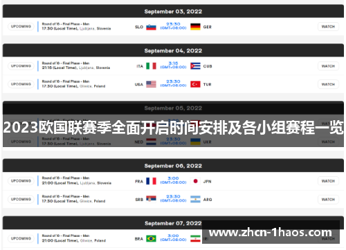 2023欧国联赛季全面开启时间安排及各小组赛程一览